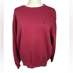 Ralph Lauren Men's Burgundy Crewneck Sweater